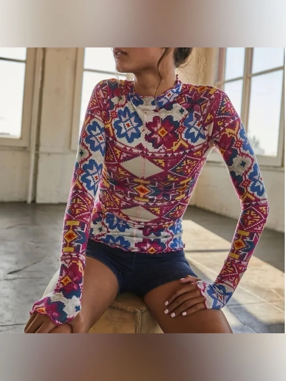 NWT High Jump Printed Long Sleeve